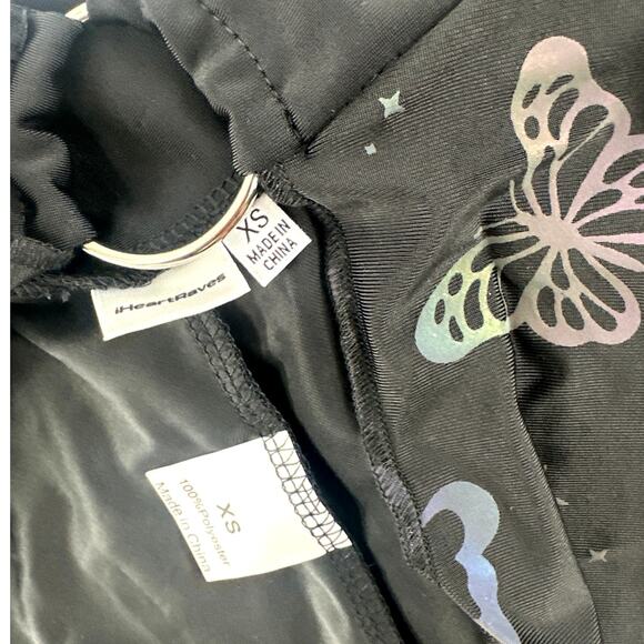 iHeartRaves Black Lucid Flight Rainbow Reflective Skirt Size XS - Picture 7 of 11